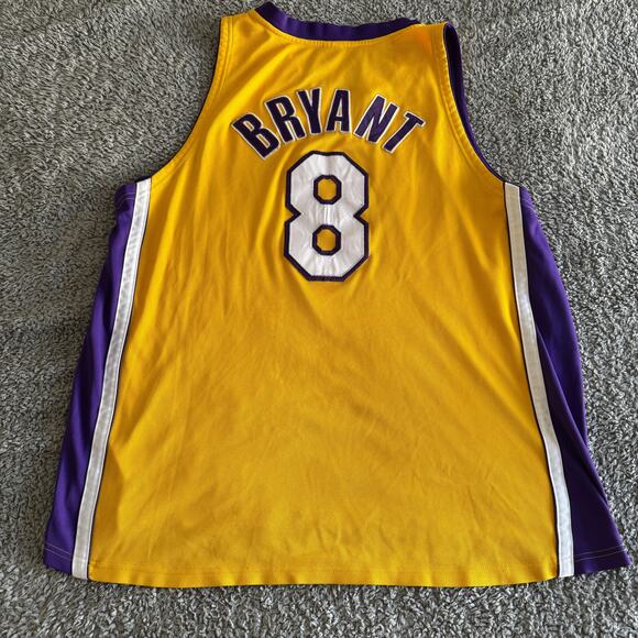 Vintage Authentic Kobe Bryant Nike 2002 NBA Los Angeles Lakers Jersey 52 Gold - Picture 2 of 14